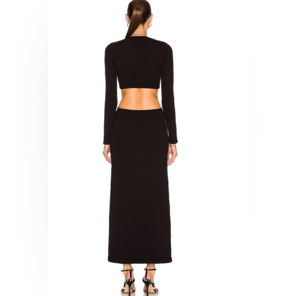 Cult Gaia Black Jana Long Sleeve Cut-Out Dress - Picture 3 of 4